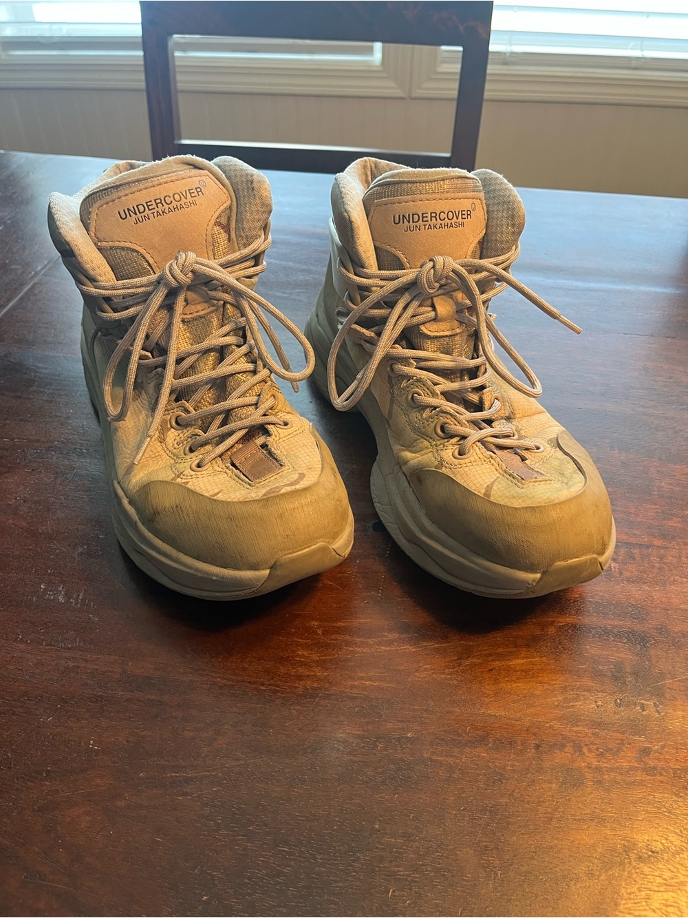 Undercover Jun Takahashi Beige Tactical-Style Sneakers